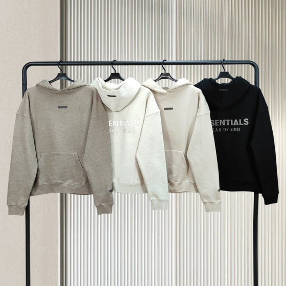 Fear of God Essentials Black Label Mini Logo Pullover Hoodie